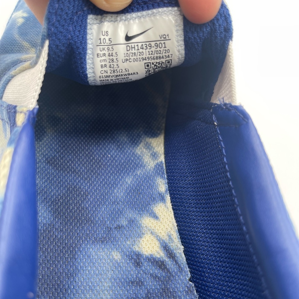 Men Nike Court Legacy Print Slip On Shoes Sneakers Blue White Tie Dye DH1439 901 - Picture 7 of 8